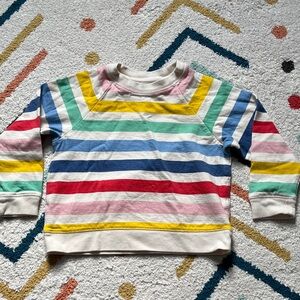 Primary rainbow stripe sweatshirt 4-5
